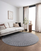 Runder Japandi-Teppich – Ovara Zenith Grey