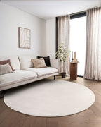 Runder Japandi-Teppich – Ovara Plano Beige