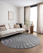 Runder Japandi-Teppich – Ovara Maris Grey