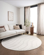 Runder Japandi-Teppich – Ovara Maris Beige