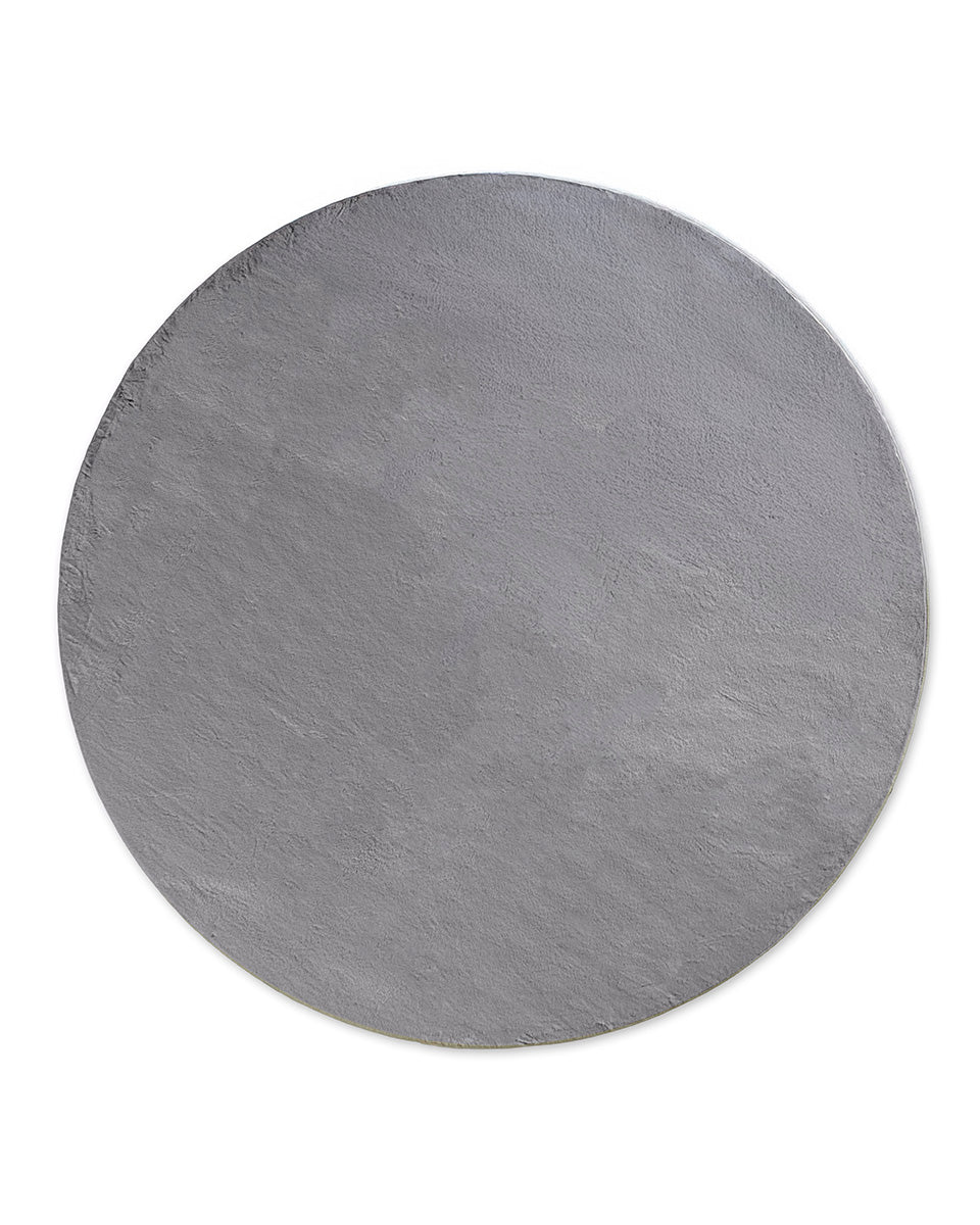 Runder Japandi-Teppich – Ovara Plano Grey