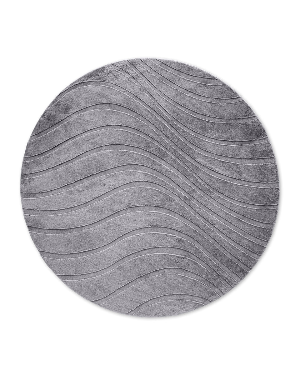 Runder Japandi-Teppich – Ovara Maris Grey