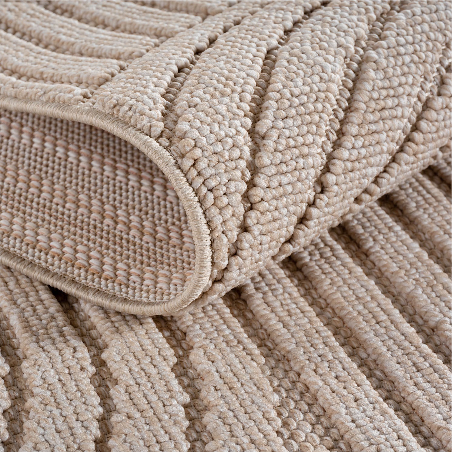 Runder Japandi Teppich - HELIX 2201 BEIGE