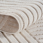 Runder Japandi Teppich - HELIX 2201 CREAM