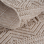 Runder Japandi Teppich – HELIX 2202 BEIGE