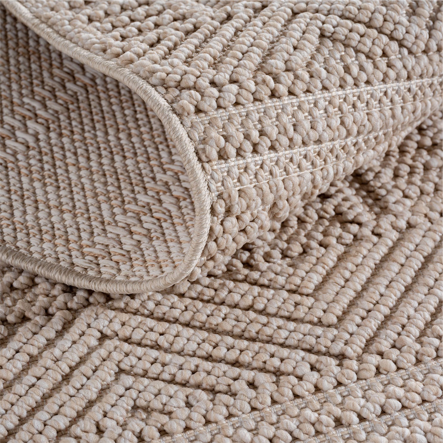 Runder Japandi Teppich – HELIX 2202 BEIGE