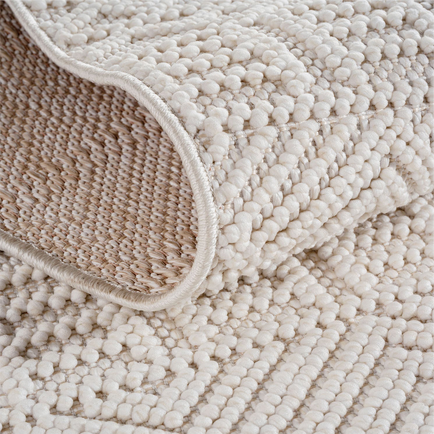 Runder Japandi Teppich - HELIX 2202 CREAM