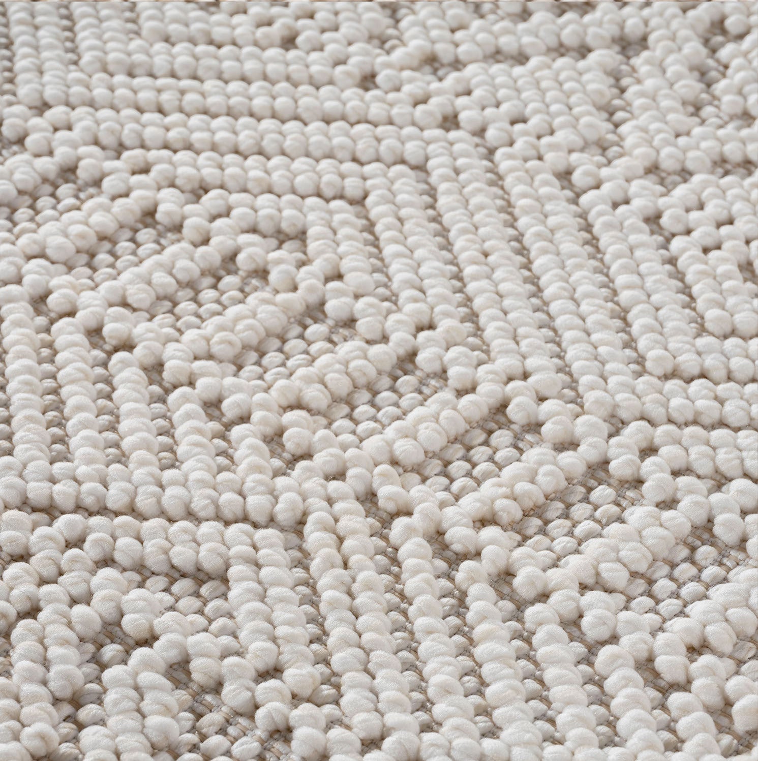 Runder Japandi Teppich - HELIX 2202 CREAM