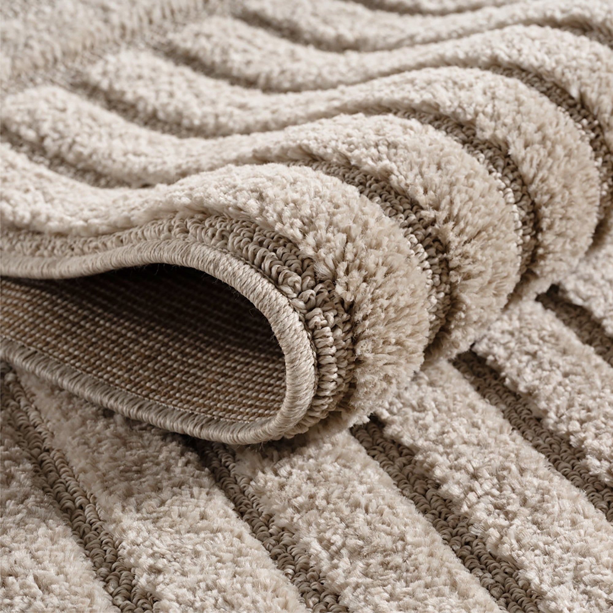 Runder Japandi Teppich - ART 1123 BEIGE