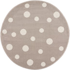 Kinderteppich - Rund Dotti Beige