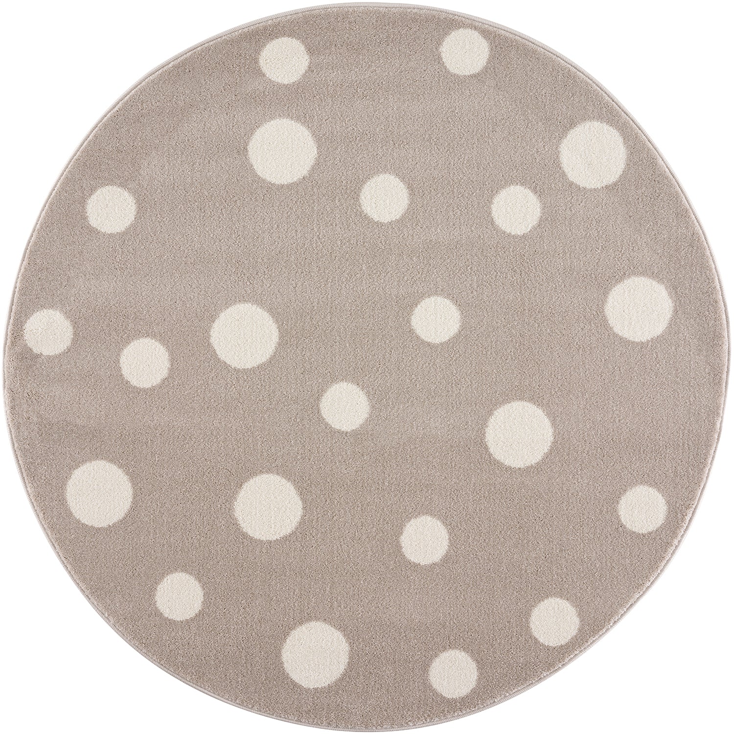 Kinderteppich - Rund Dotti Beige