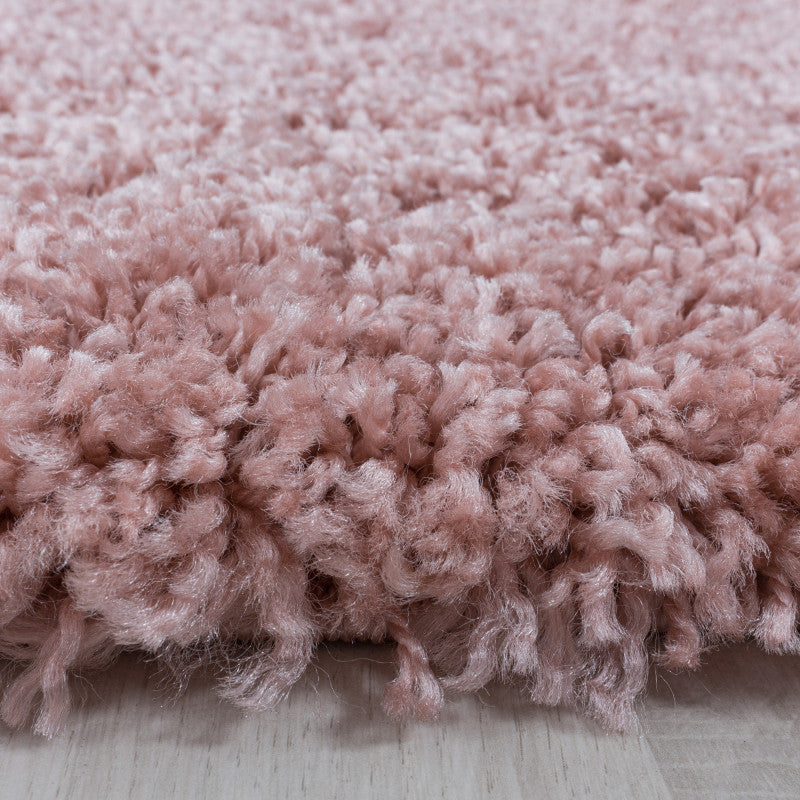 Runder Shaggy Hochflor-Teppich - SYDNEY 3000 ROSE