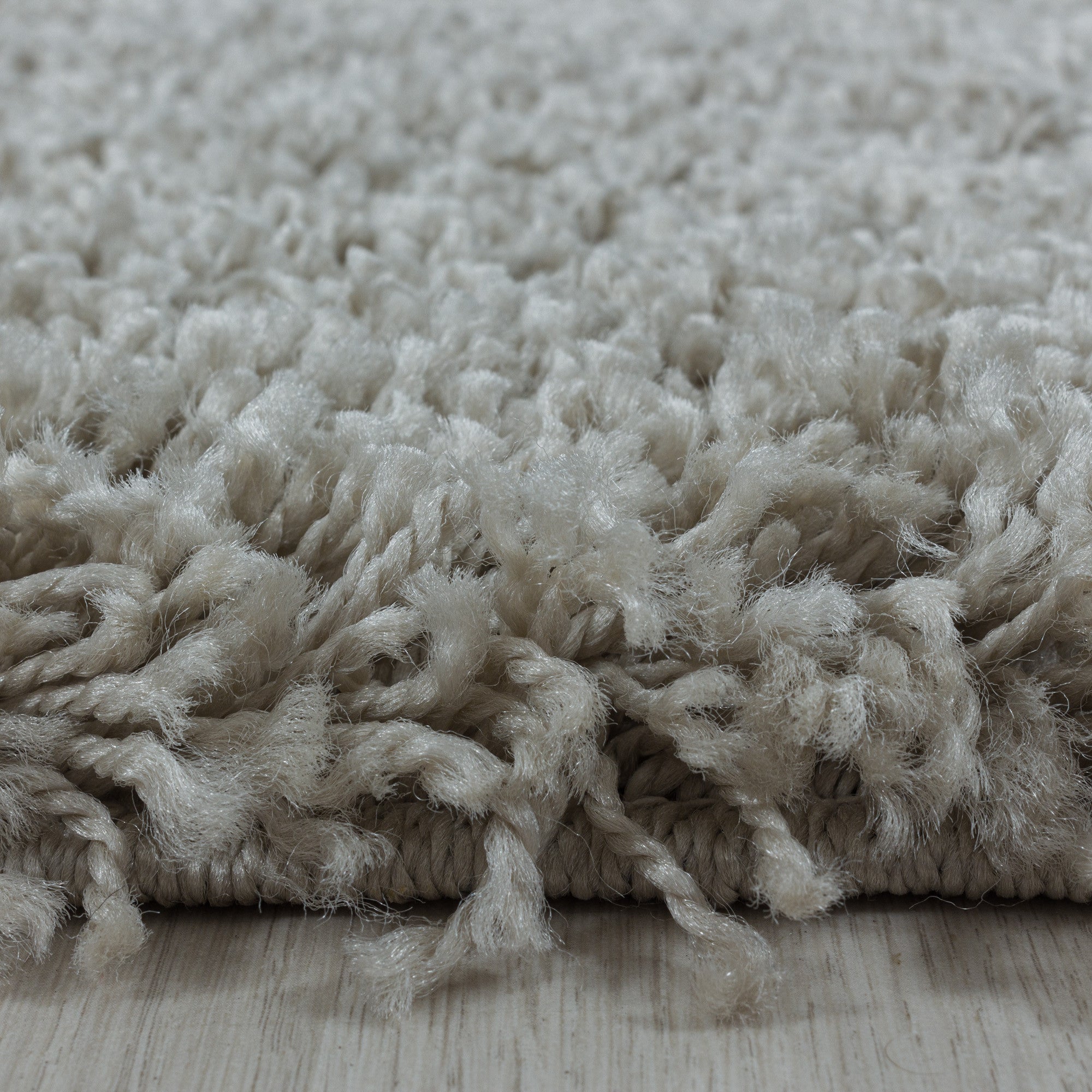 Rundes Shaggy Hochflor Teppich - SYDNEY 3000 NATUR