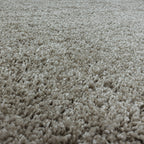 Rundes Shaggy Hochflor Teppich - SYDNEY 3000 NATUR