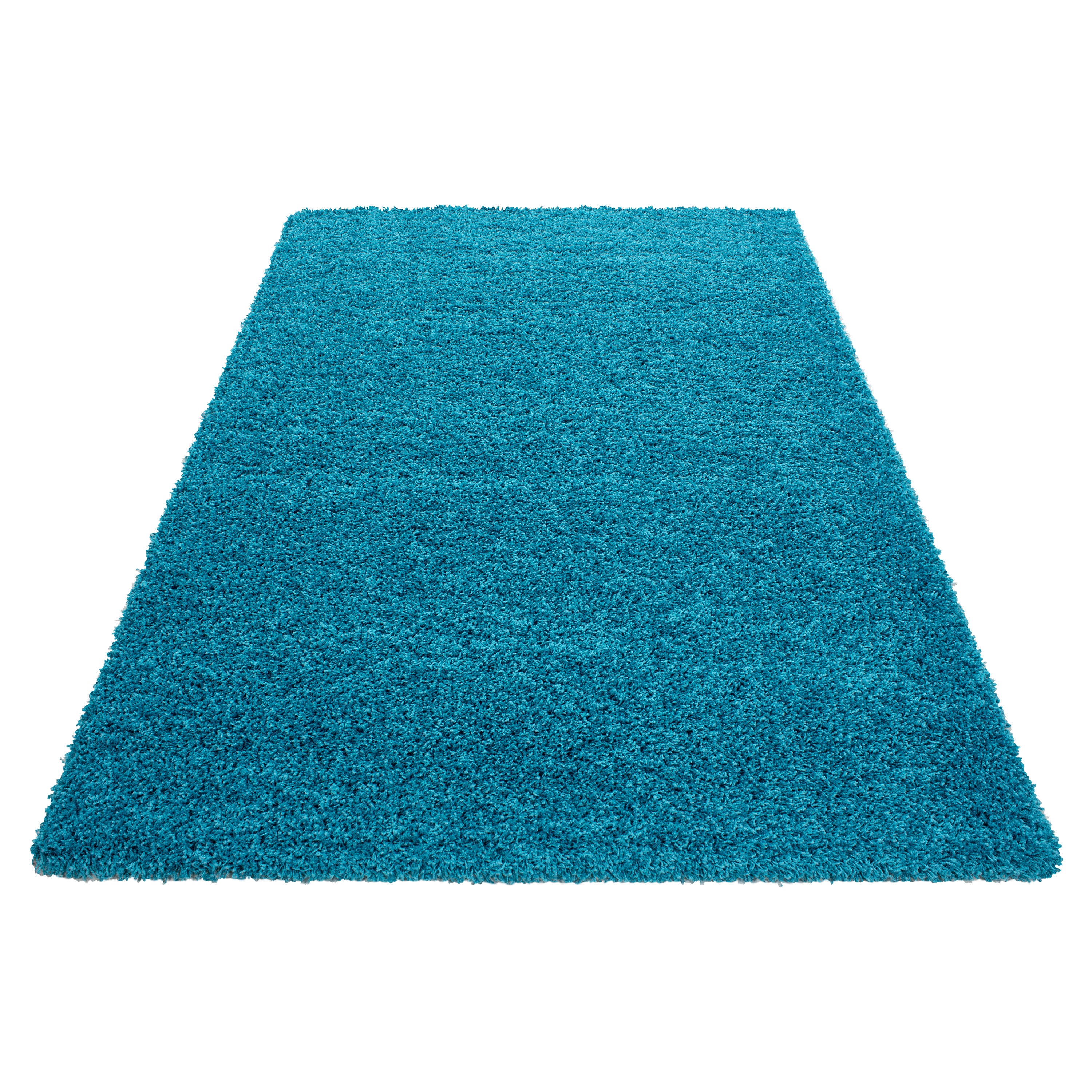 Shaggy Hochflor-Teppich - LIFE 1500 TÜRKEIS