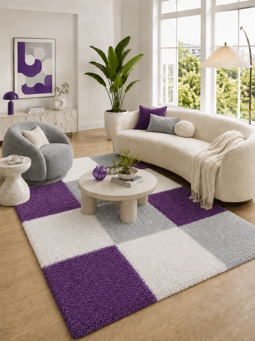 Hochflor Teppich Shaggy - LIFE 1501 LILA