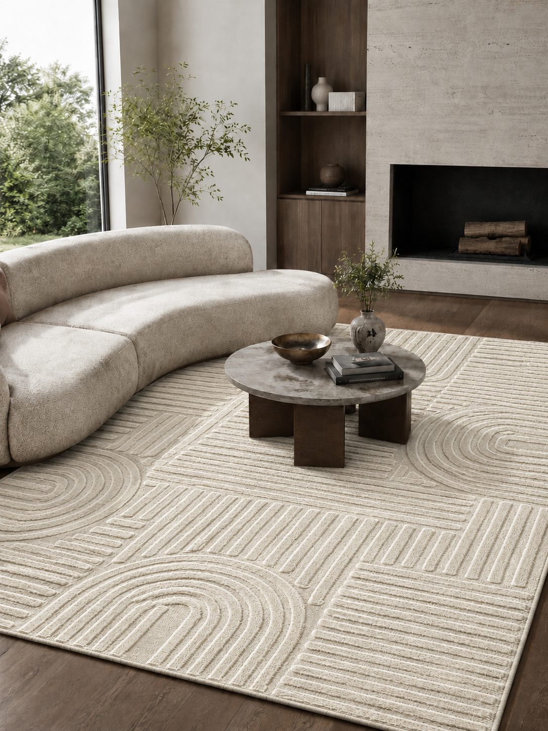 Japandi Teppich - ART 1121 CREAM