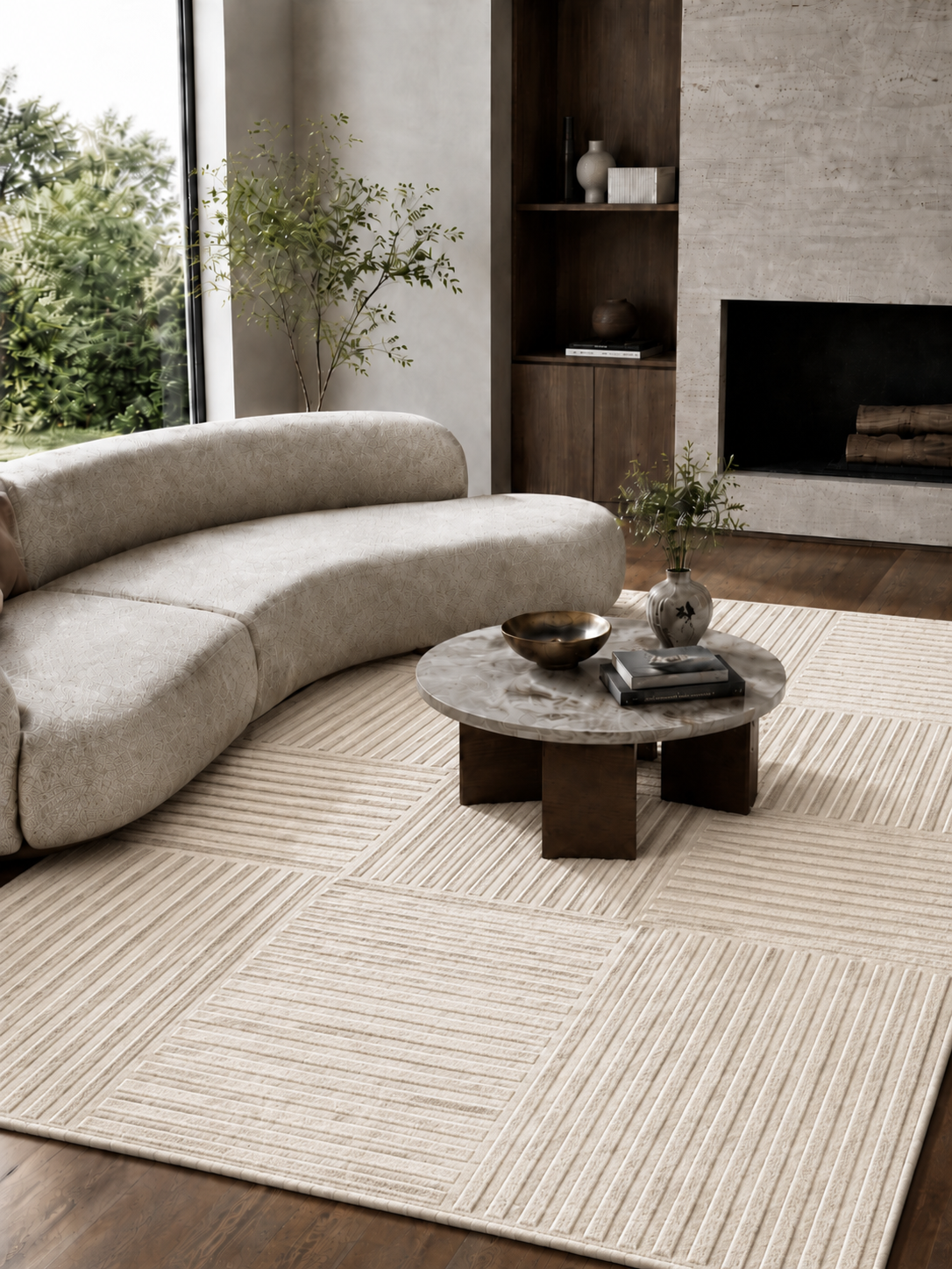 Japandi Teppich - ART 1123 CREAM