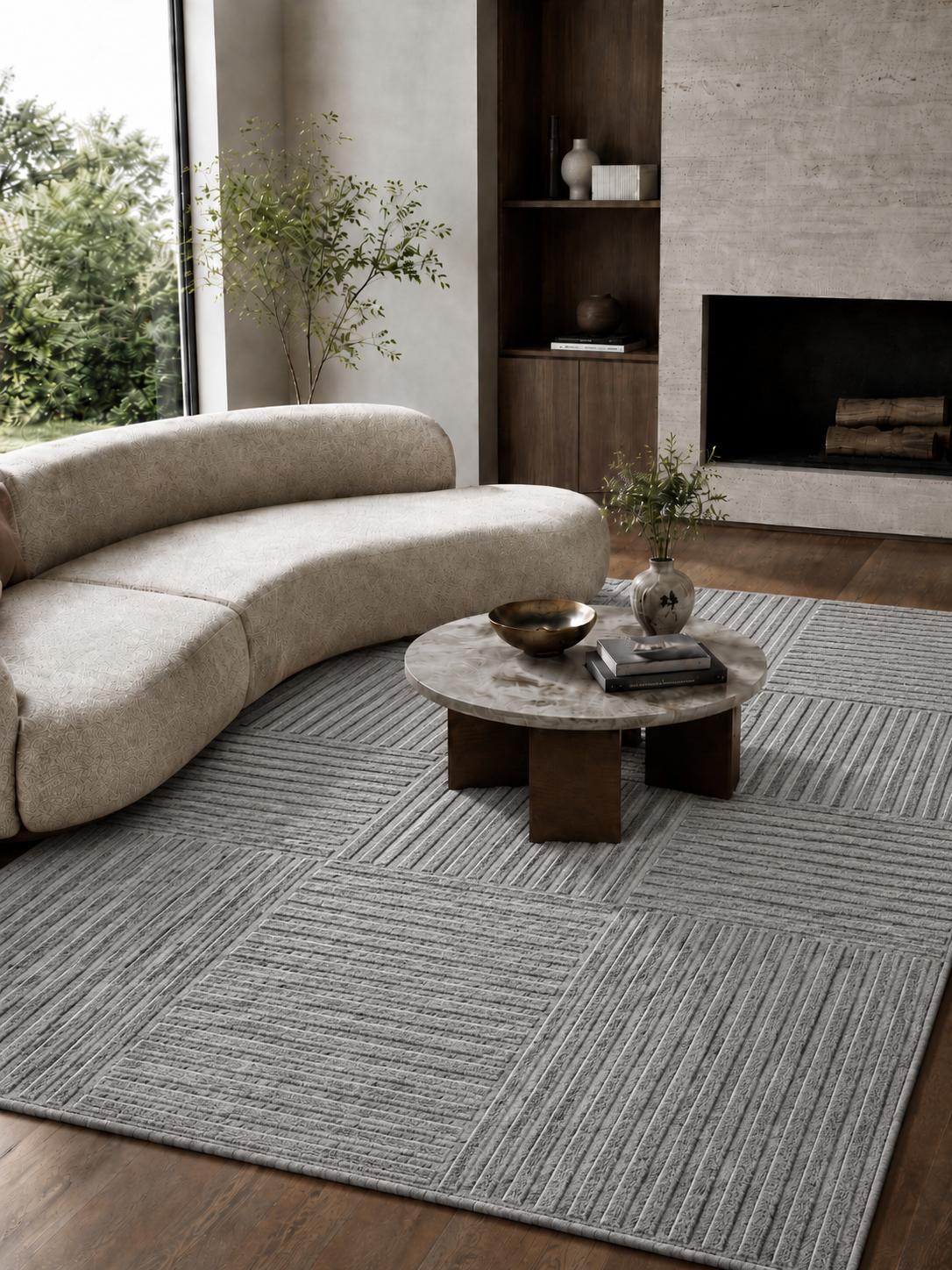 Japandi Teppich - ART 1123 SILVER
