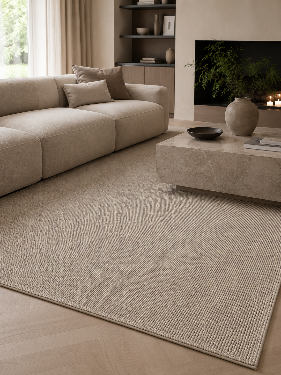 Japandi Teppich - HELIX 2200 BEIGE