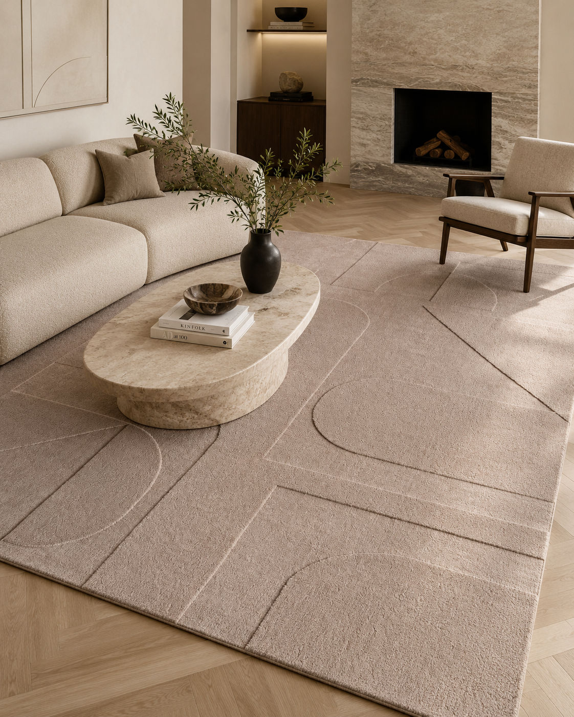 Japandi Teppich - POMPEI 1614 BEIGE