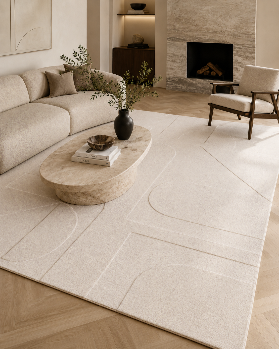 Japandi Teppich - POMPEI 1614 CREAM