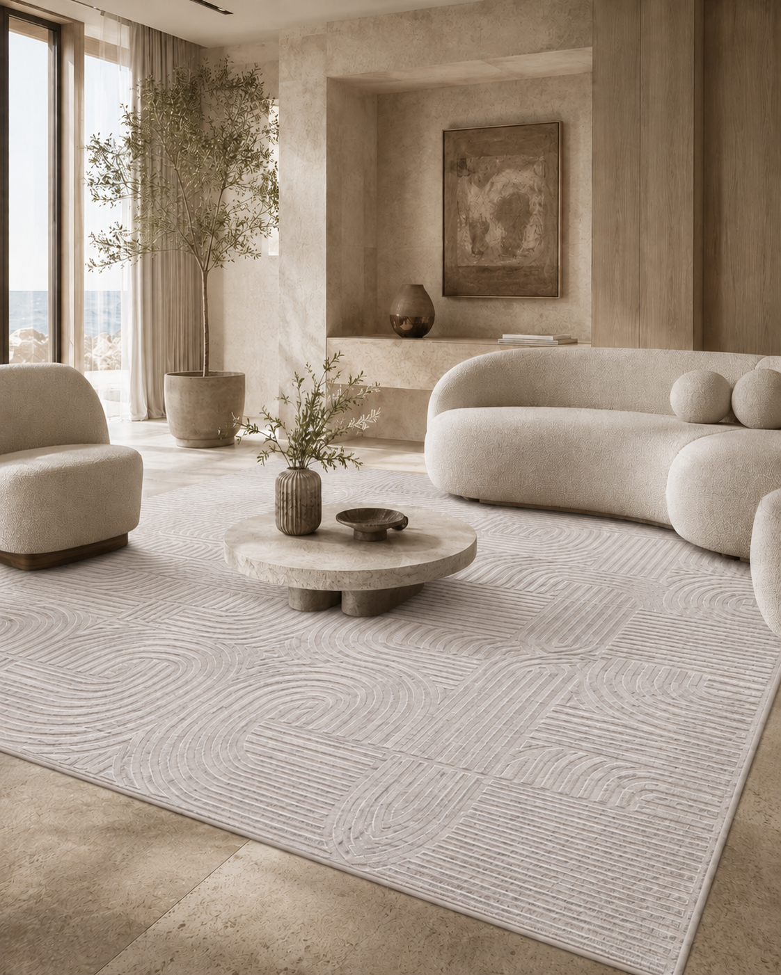 Japandi Teppich - SAHARA 1112 SILVER