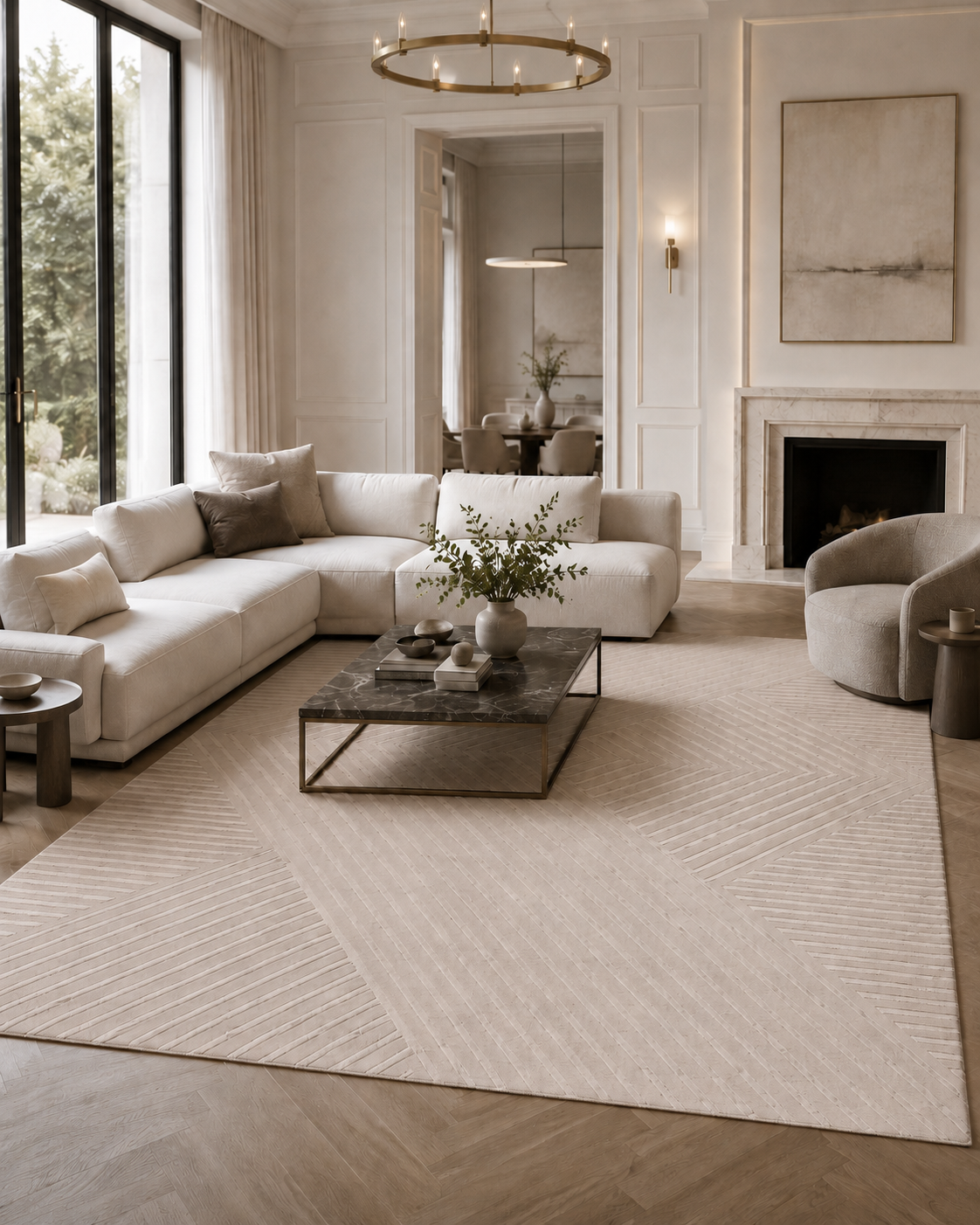 Japandi Teppich - SAHARA 1115 BEIGE