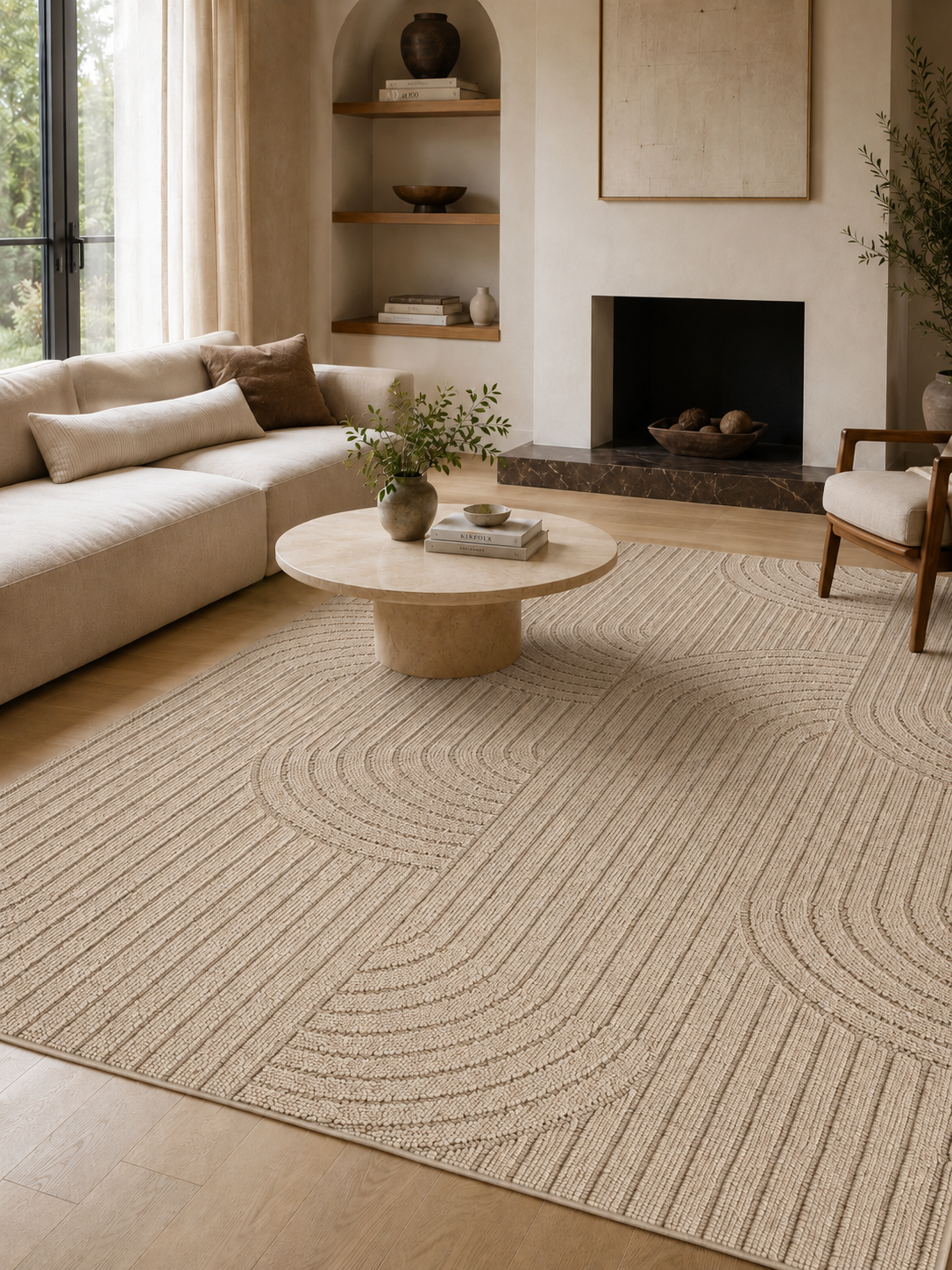 Japandi Teppich - HELIX 2201 BEIGE