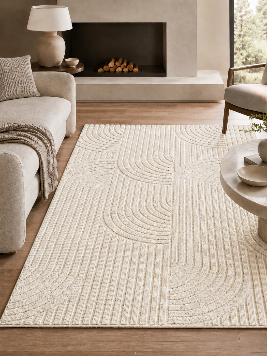Japandi Teppich - HELIX 2201 CREAM