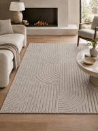 Japandi Teppich - HELIX 2201 SILBER