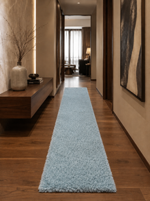 Läufer Hochflor Teppich - FLUFFY 3500 BLUE