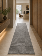Läufer Japandi Teppich - ART 1123 SILBER