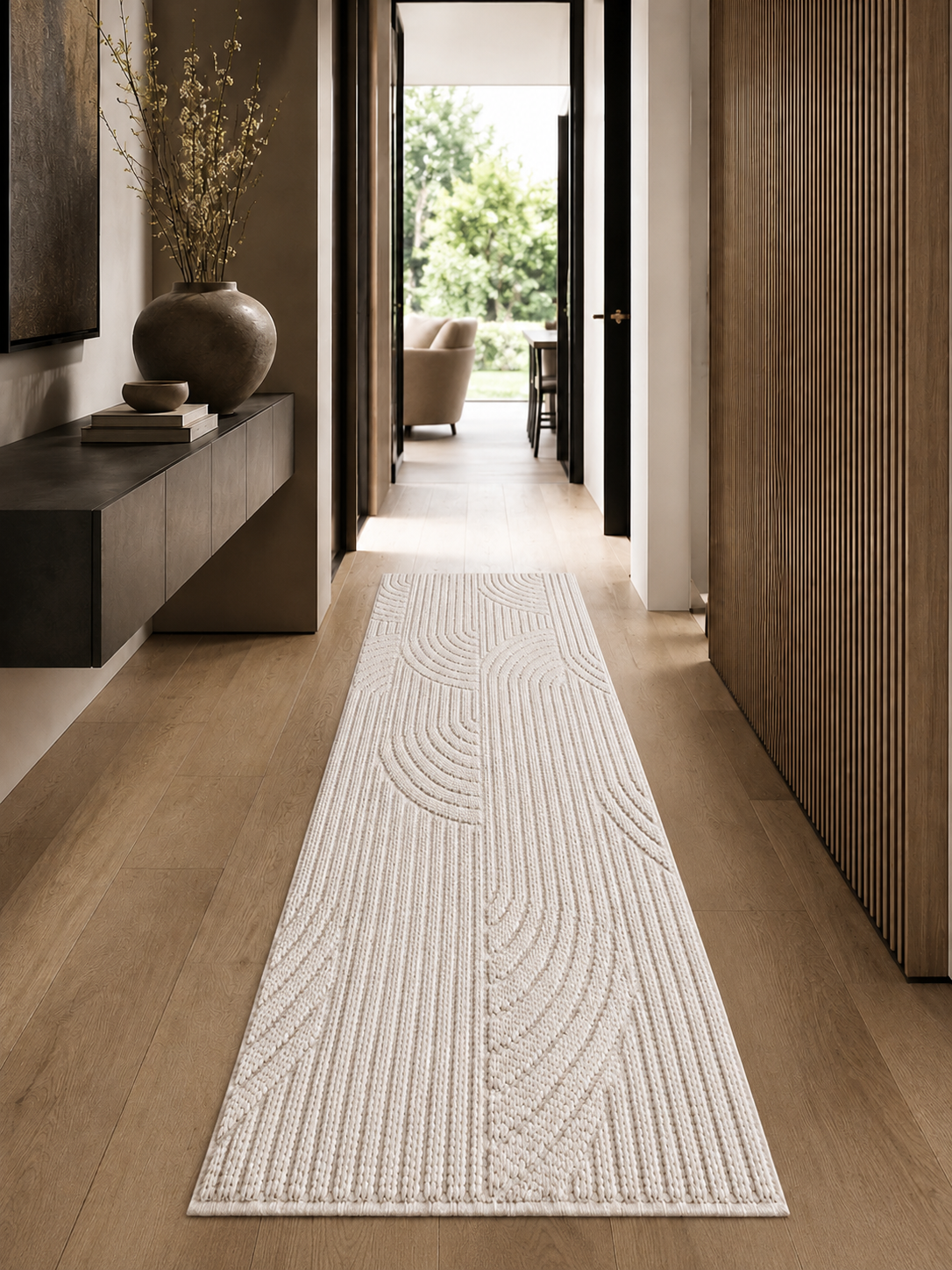 Läufer Japandi Teppich - HELIX 2201 CREAM