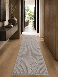Läufer Japandi Teppich - HELIX 2201 SILBER