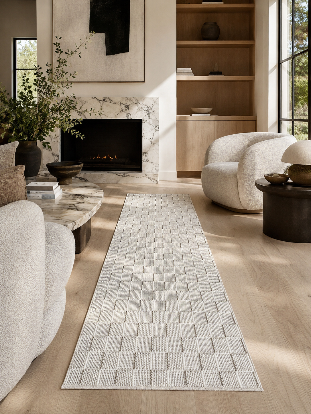 Läufer Japandi Teppich - HELIX 2203 CREAM
