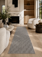 Läufer Japandi Teppich - HELIX 2203 SILVER