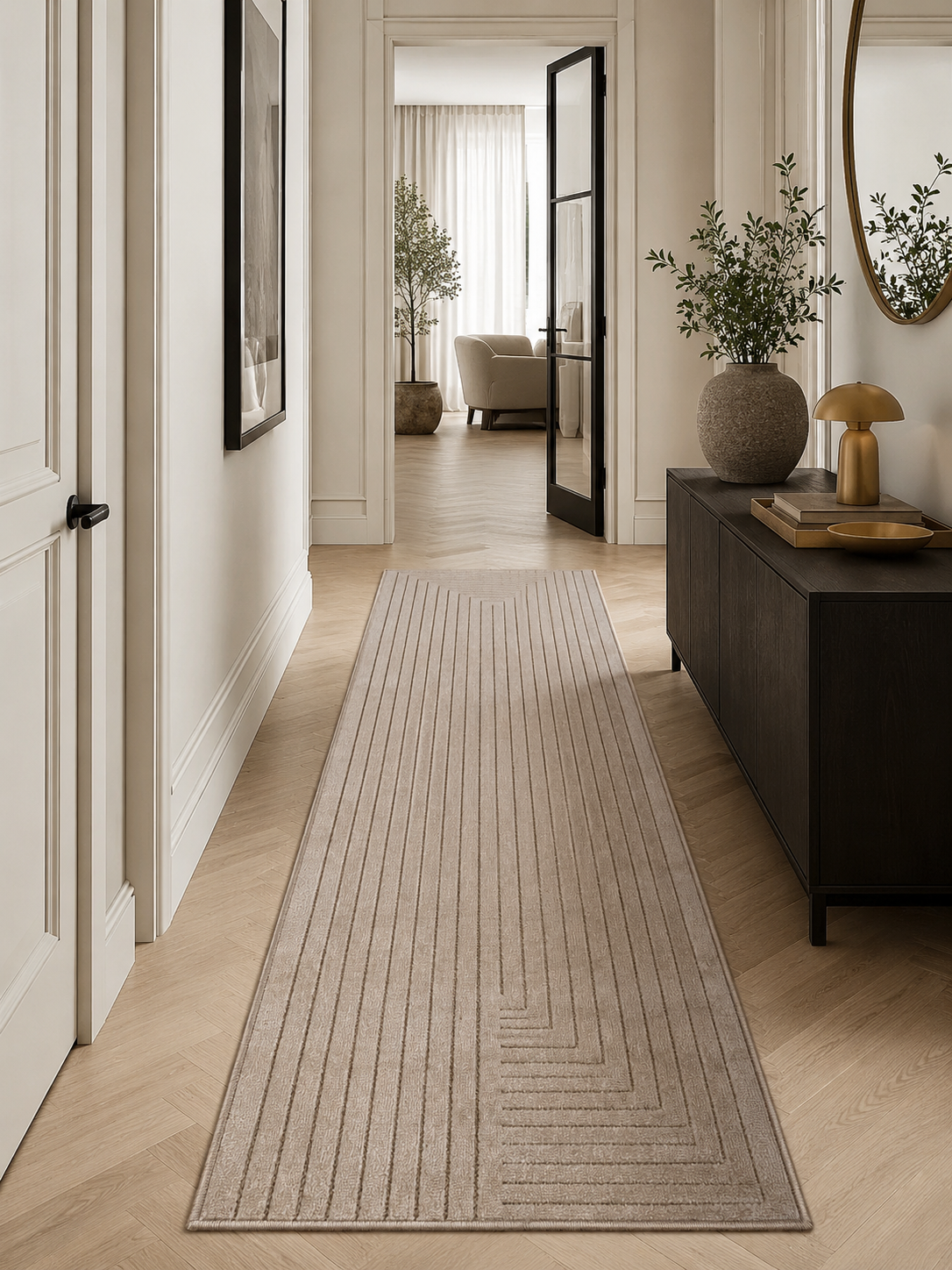 Läufer Japandi Teppich - NOVA 1202 BEIGE