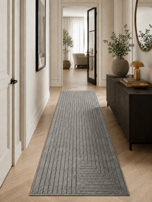 Läufer Japandi Teppich - NOVA 1202 SILVER