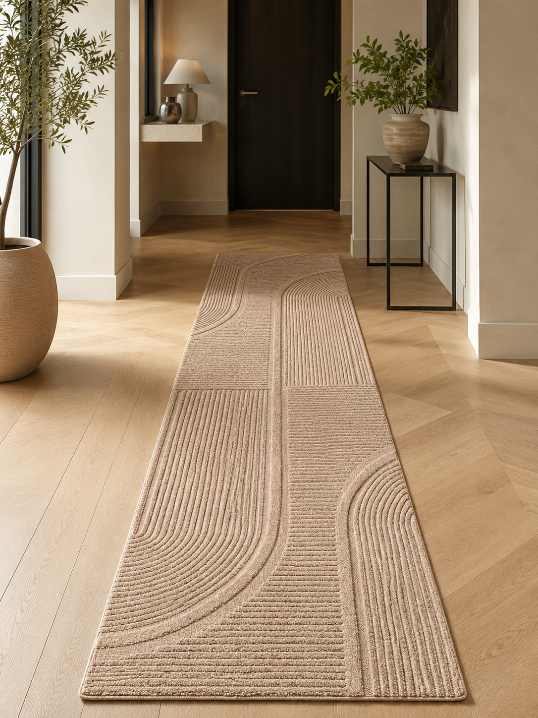 Läufer Japandi Teppich – POMPEI 1612 BEIGE