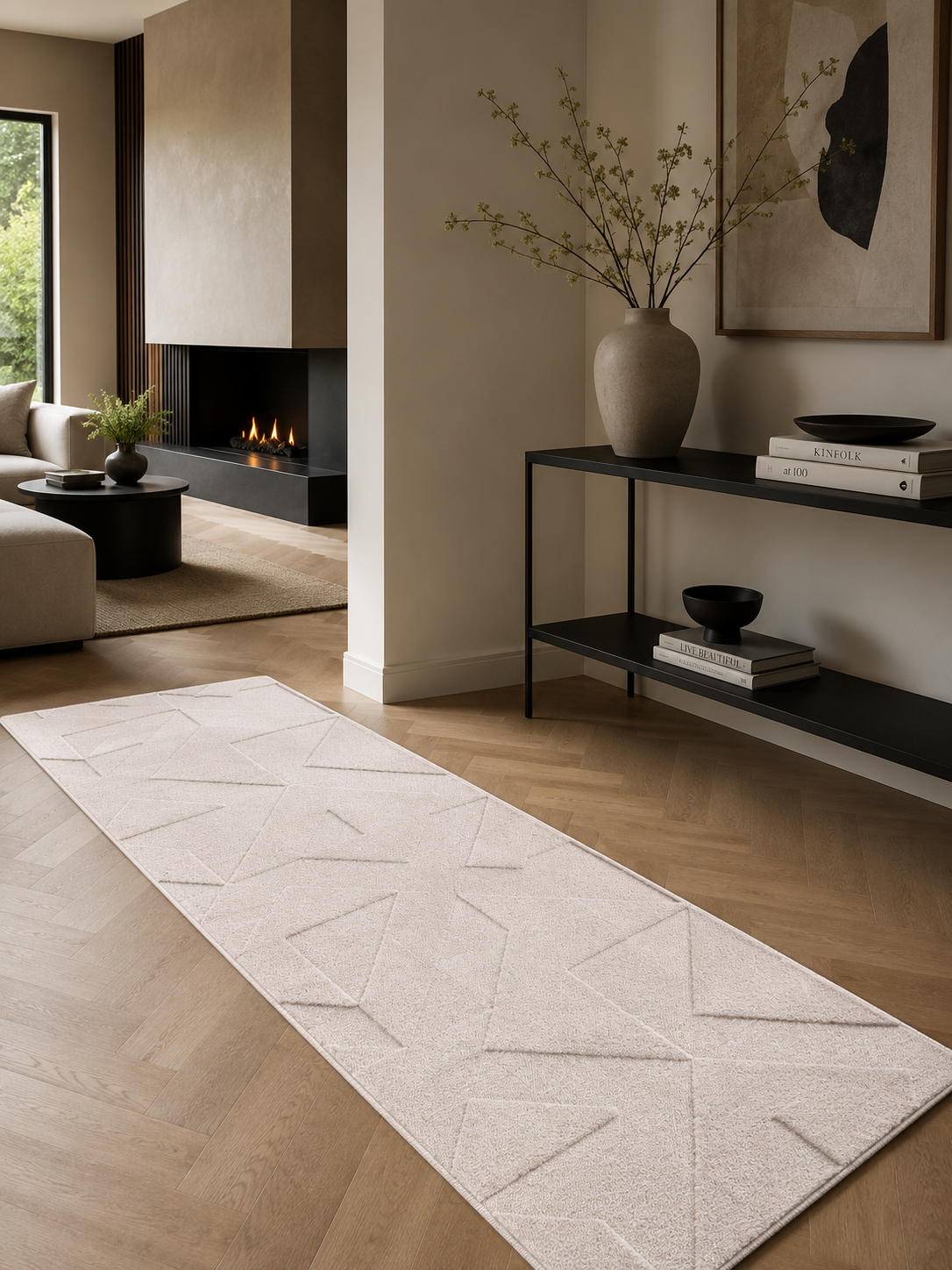 Läufer Japandi Teppich - POMPEI 1613 CREAM