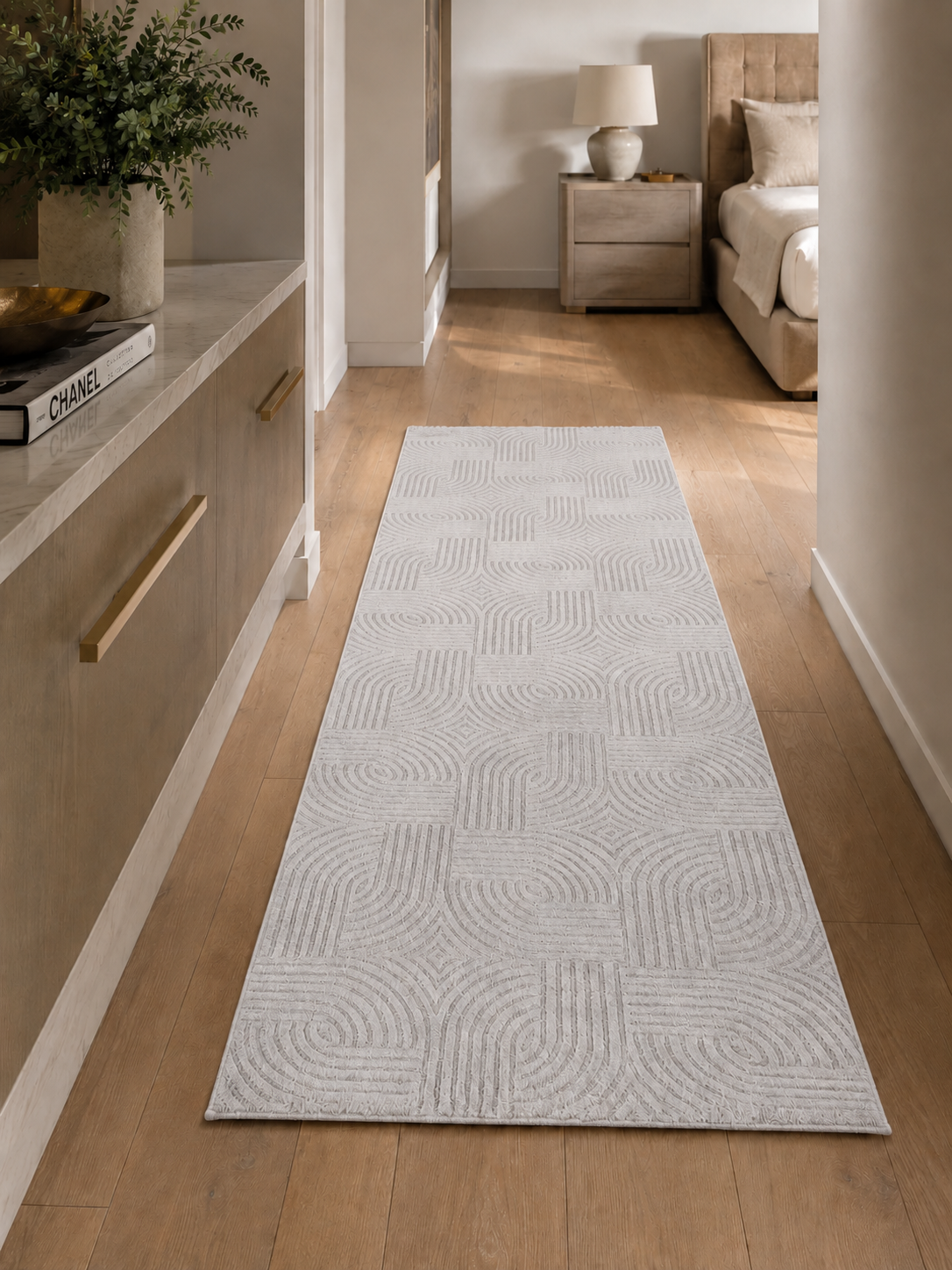 Läufer Japandi Teppich - SAHARA 1112 SILVER