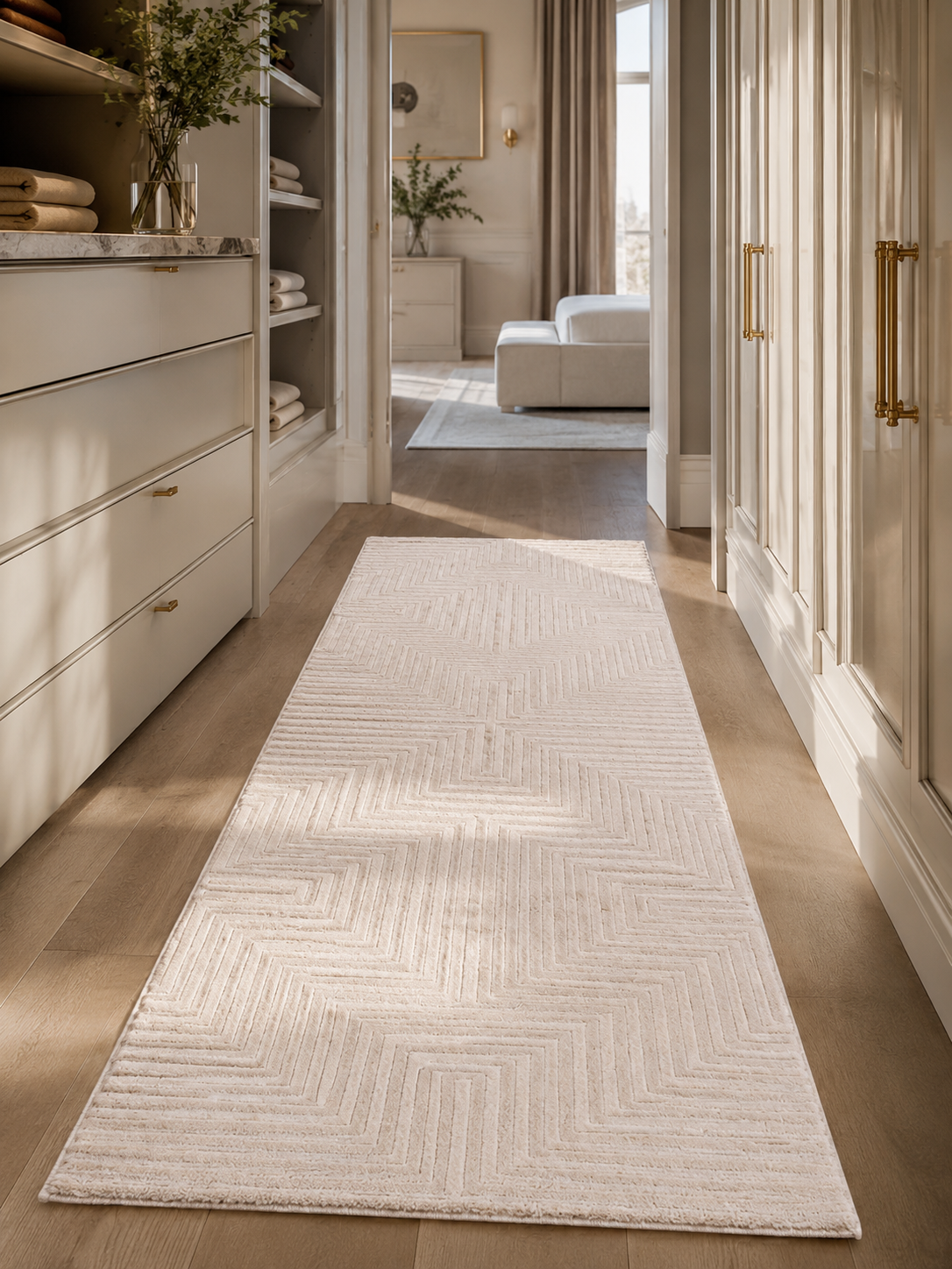 Läufer Japandi Teppich - SAHARA 1115 BEIGE