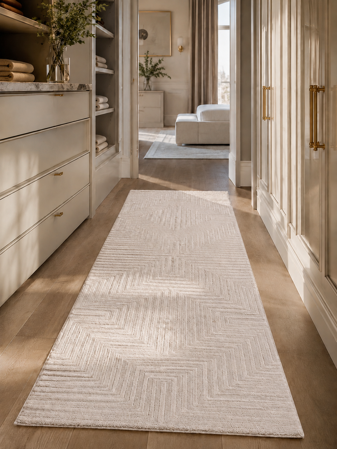 Läufer Japandi Teppich - SAHARA 1115 CREAM
