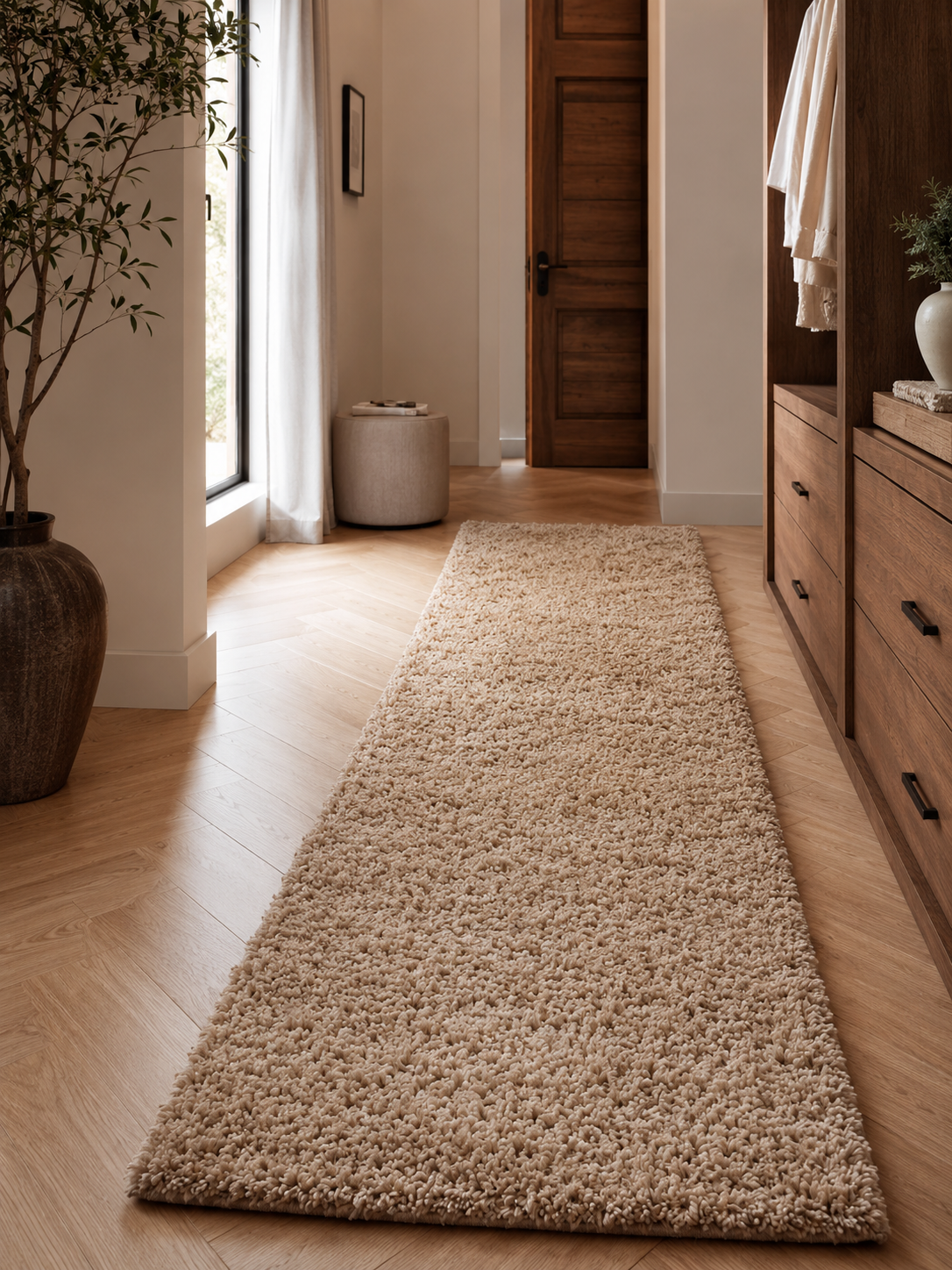Läufer Shaggy Hochflor Teppich - LIFE 1500 BEIGE