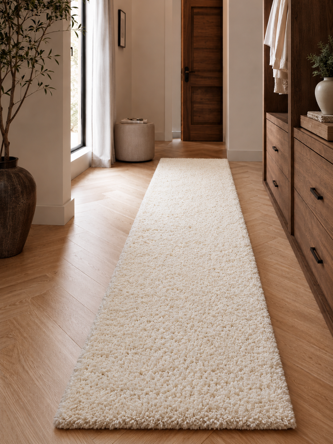 Läufer Hochflorteppich Shaggy - LIFE 1500 CREAM