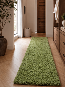 Läufer Shaggy Hochflor Teppich - LIFE 1500 GRÜN