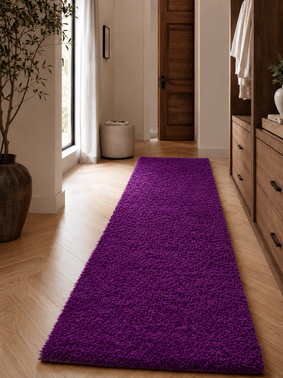 Läufer Shaggy Hochflor Teppich - LIFE 1500 LILA