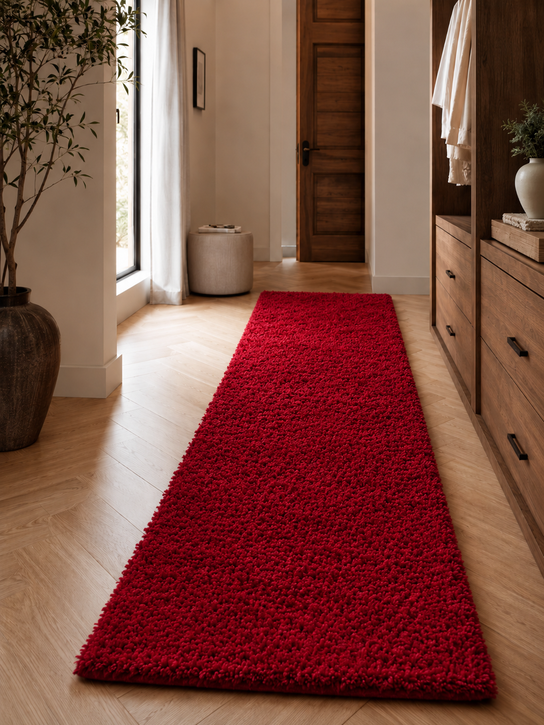 Läufer Hochflorteppich Shaggy – LIFE 1500 ROT