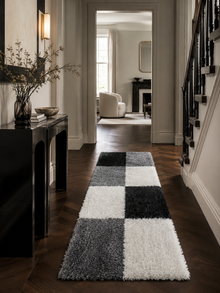 Läufer Shaggy Hochflor Teppich - LIFE 1501 BLACK